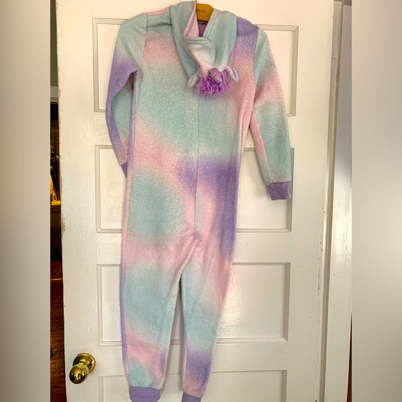 H&M unicorn zip up onesie, girl’s size 8-10 - Picture 4 of 5